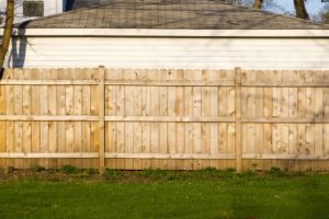 Solid wood privacy fence