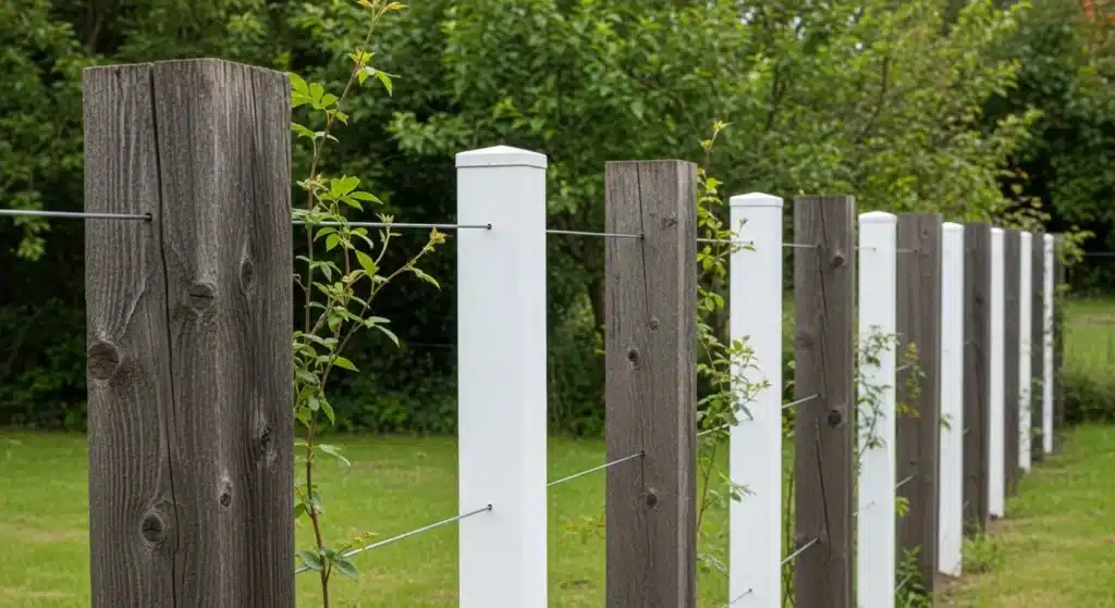 no concrete fence post
