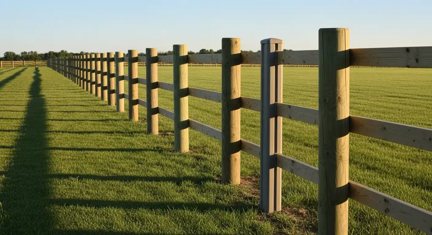 no concrete fence posts