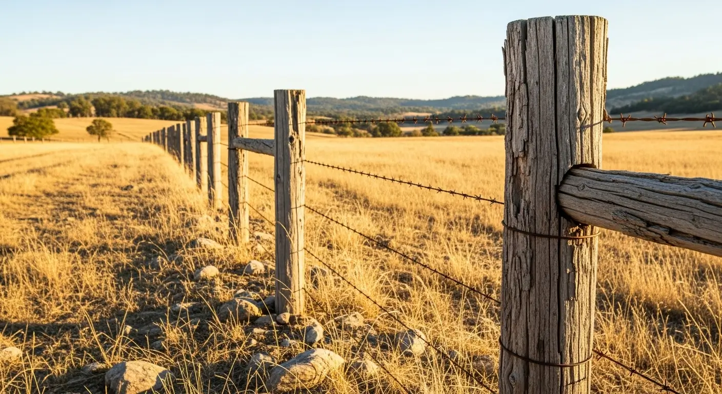 no concrete fence posts
