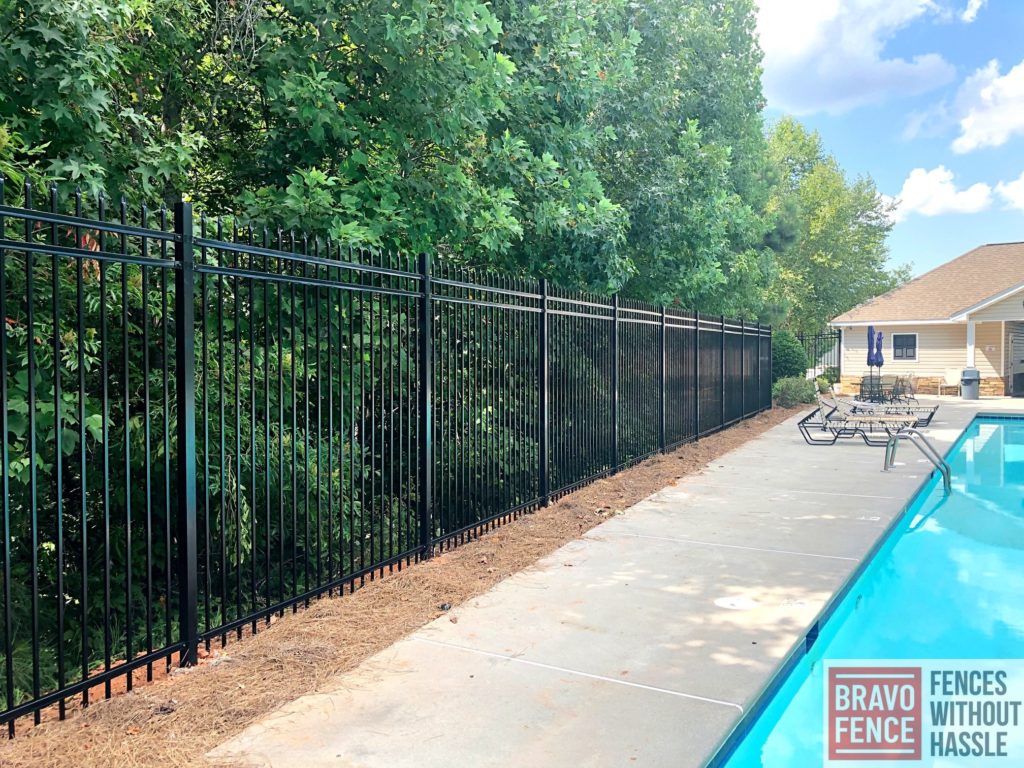 8 ft Spear Top Steel Pool Fence