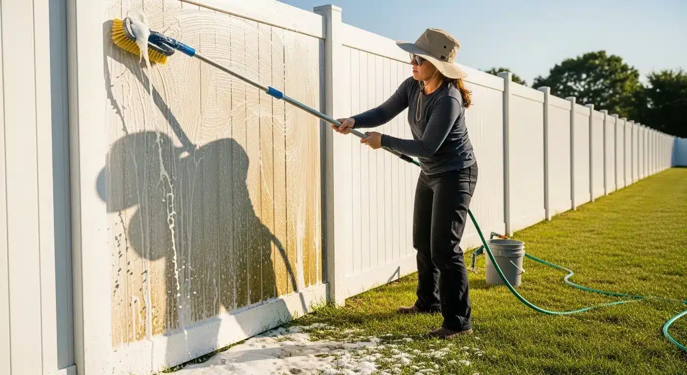 best way to clean vinyl fence