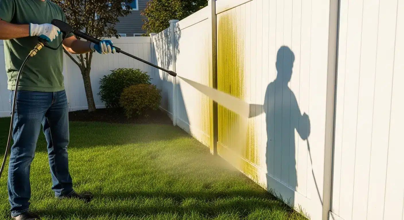 how to clean vinyl fences