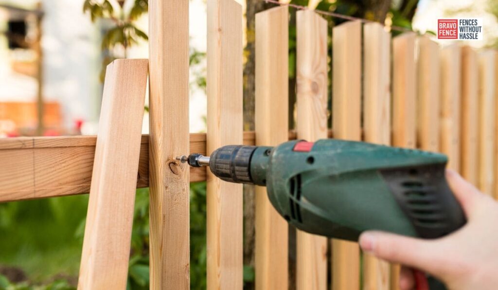 Wooden fences add warmth and charm to a property but require frequent upkeep due to their susceptibility to weather and pests.