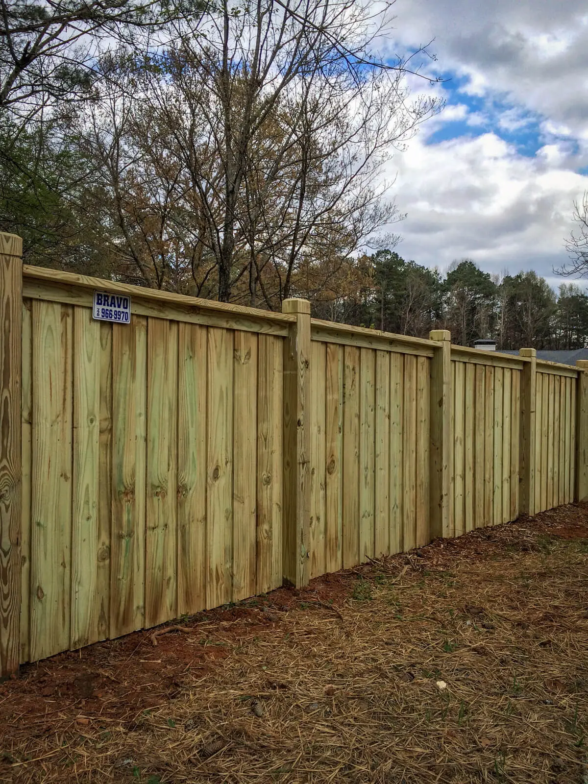 board on board dado post fence