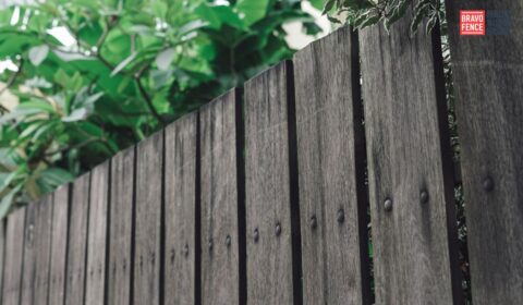 wood privacy fence design