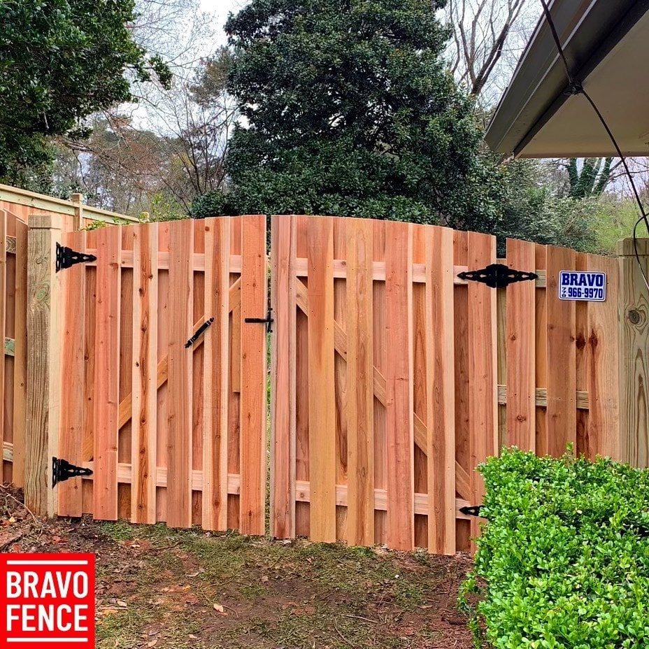 Cedar fence gate