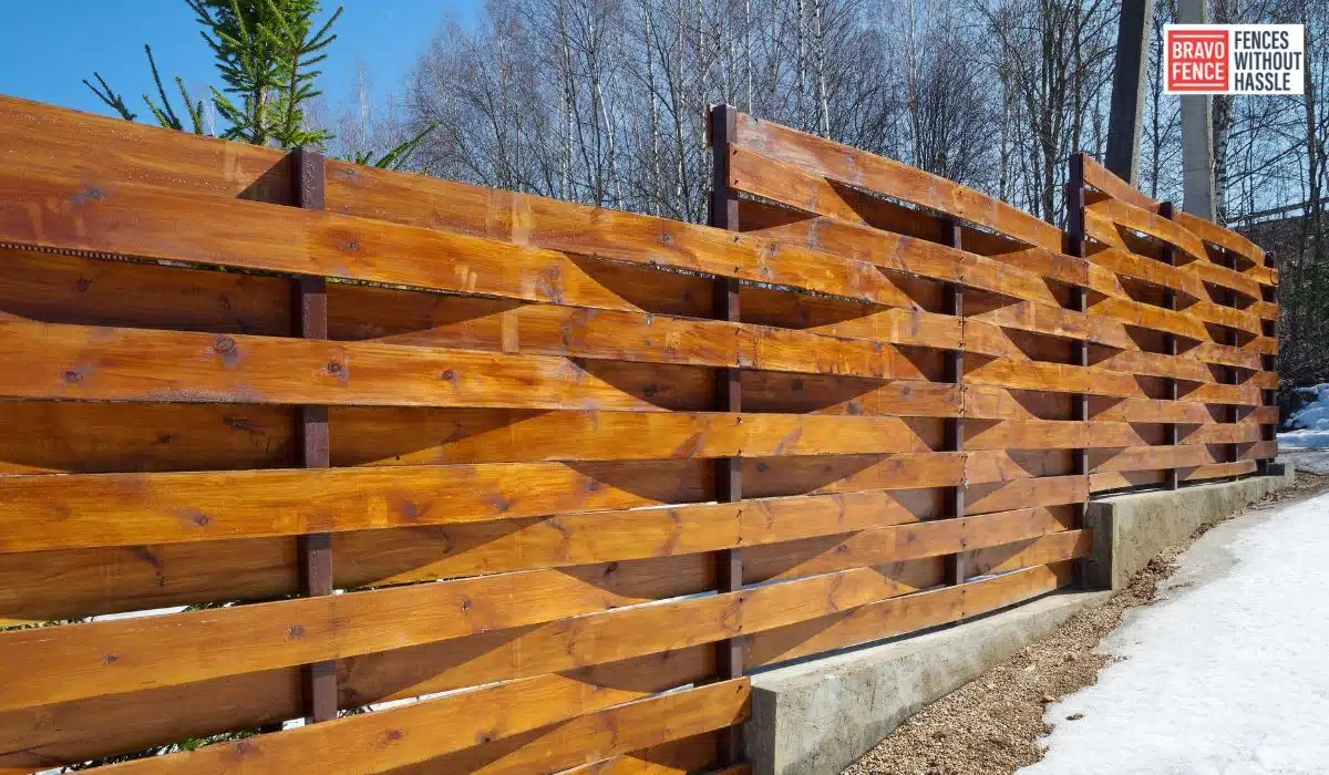 modern wood fence design