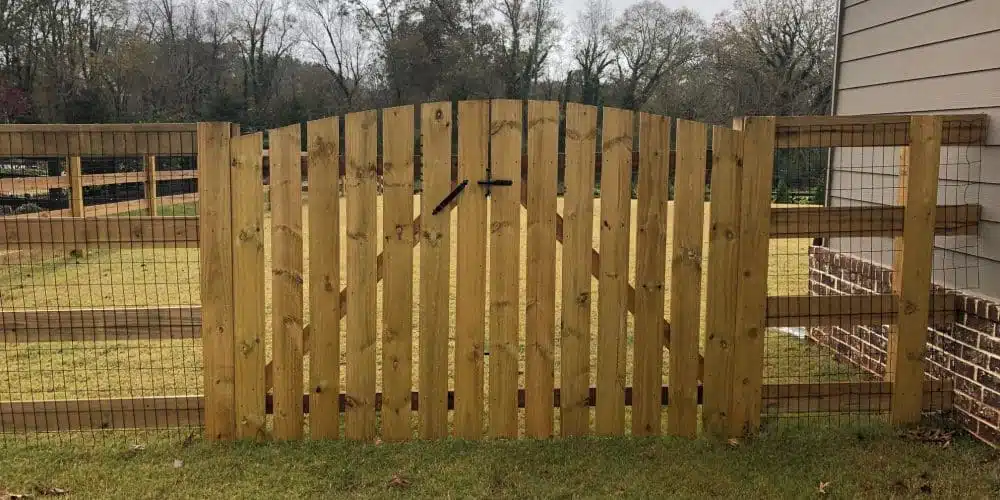 Double Arched Wood Gate