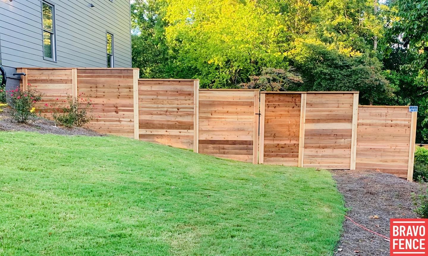 Horizontal Rail Wood Fence