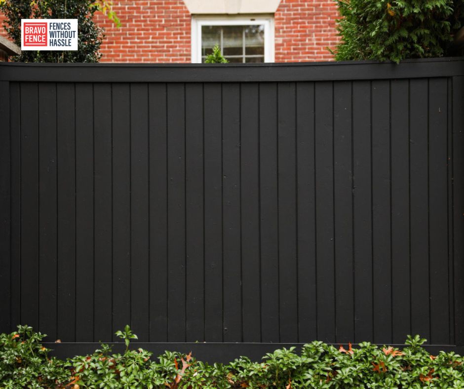 black vinyl fence