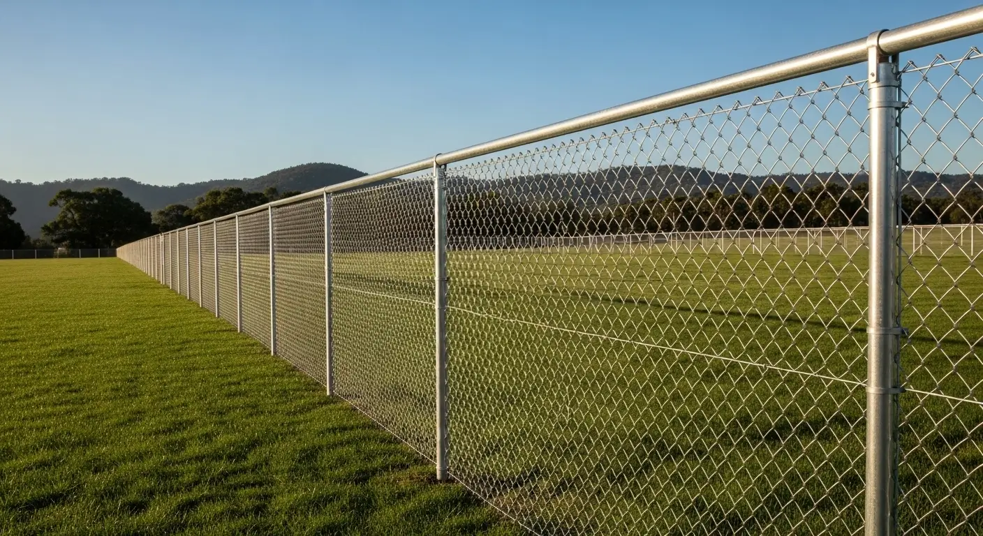 Capped wood privacy fence with dado-post design.
