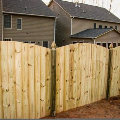 A wooden residential fence